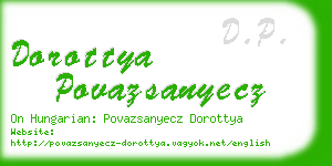 dorottya povazsanyecz business card